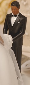 African-American Groom Perfect Match-Rimony Cakeside Statuette Designed By Ty Wilson