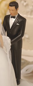 ASIAN GROOM PERFECT MATCH-RIMONY CAKESIDE STATUETTE DESIGNED BY TY WILSON