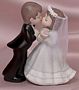 Ceramic Kissing Wedding Couple Figurine