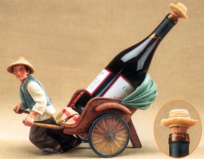 RICKSHAW WINE BOTTLE HOLDER